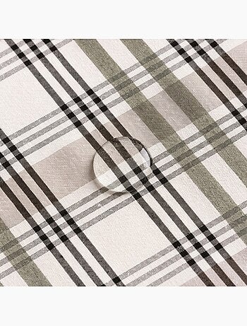 Nappe antitache motif tartan, toucher et tombé naturels - Gamusi.