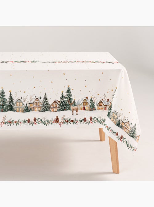 Nappe de noël antitache en coton, imprimé de noël - gamusi - Kiabi Nappe de noël antitache en coton, imprimé de noël - gamusi - Kiabi