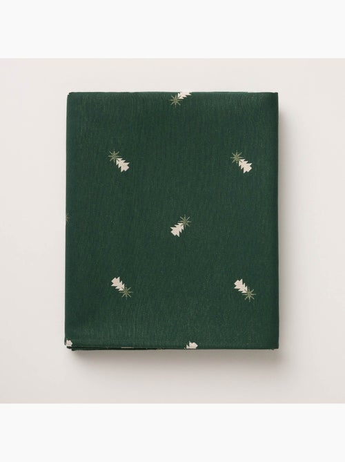 Nappe de noël avec fil lurex et sapins brodés en relief - gamusi. - Kiabi Nappe de noël avec fil lurex et sapins brodés en relief - gamusi. - Kiabi