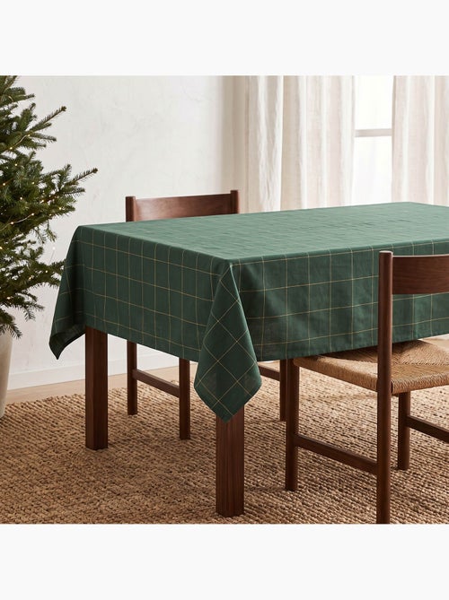 Nappe de noël en coton à carreaux avec fil lurex en relief - gamusi. - Kiabi Nappe de noël en coton à carreaux avec fil lurex en relief - gamusi. - Kiabi