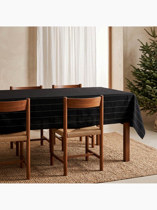 Nappe de noël en coton à rayures avec fil lurex en relief - gamusi. - Kiabi Nappe de noël en coton à rayures avec fil lurex en relief - gamusi. - Kiabi