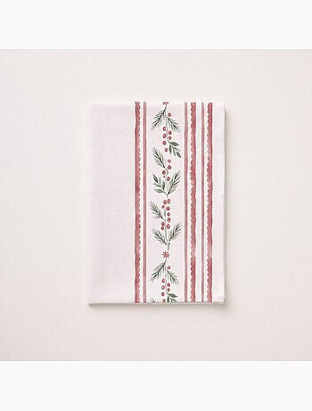 Nappe de noël imperméable avec bordure de houx - gamusi.