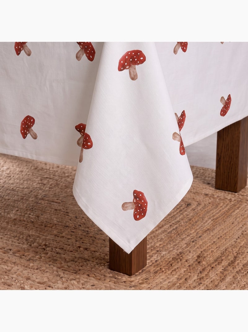 Nappe de noël imperméable avec imprimé champignons - gamusi. Blanc - Kiabi