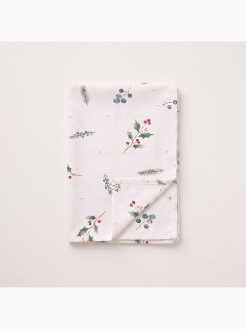 Nappe de noël imperméable avec imprimé de baies et sapins - gamusi. - Kiabi Nappe de noël imperméable avec imprimé de baies et sapins - gamusi. - Kiabi