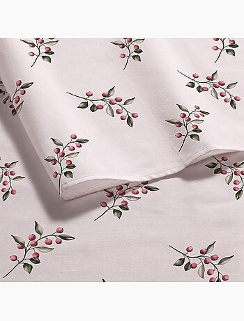 Nappe de noël imperméable avec imprimé de branches de houx - gamusi.