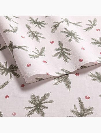 Nappe de noël imperméable avec imprimé de branches de sapin - gamusi.