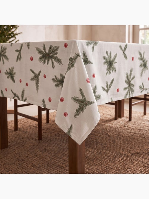 Nappe de noël imperméable avec imprimé de branches de sapin - gamusi. - Kiabi Nappe de noël imperméable avec imprimé de branches de sapin - gamusi. - Kiabi