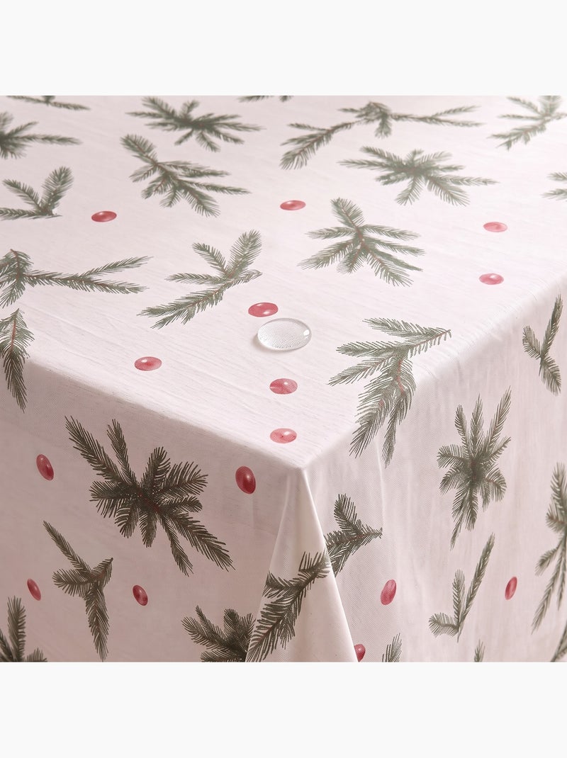 Nappe de noël imperméable avec imprimé de branches de sapin - gamusi. Blanc - Kiabi