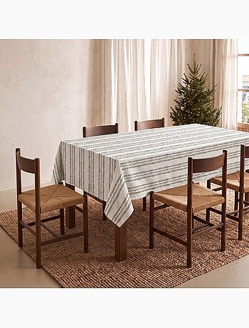Nappe de noël imperméable avec imprimé de guirlandes de houx - gamusi.
