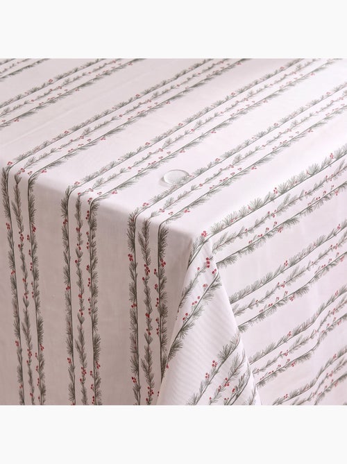 Nappe de noël imperméable avec imprimé de guirlandes de houx - gamusi. - Kiabi Nappe de noël imperméable avec imprimé de guirlandes de houx - gamusi. - Kiabi
