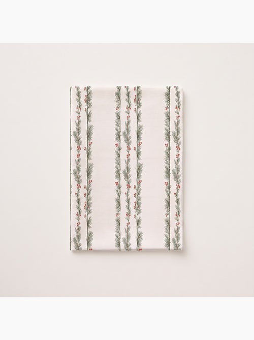 Nappe de noël imperméable avec imprimé de guirlandes de houx - gamusi. - Kiabi Nappe de noël imperméable avec imprimé de guirlandes de houx - gamusi. - Kiabi