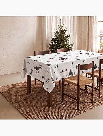 Nappe de noël imperméable avec imprimé de scènes hivernales - gamusi.