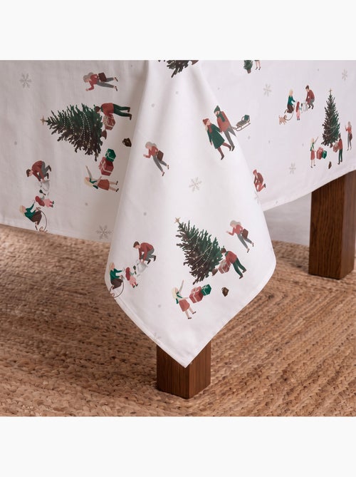 Nappe de noël imperméable avec imprimé de scènes hivernales - gamusi. - Kiabi Nappe de noël imperméable avec imprimé de scènes hivernales - gamusi. - Kiabi