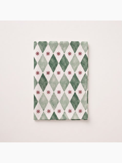 Nappe de noël imperméable avec imprimé géométrique de losanges et étoiles - gamusi. - Kiabi Nappe de noël imperméable avec imprimé géométrique de losanges et étoiles - gamusi. - Kiabi