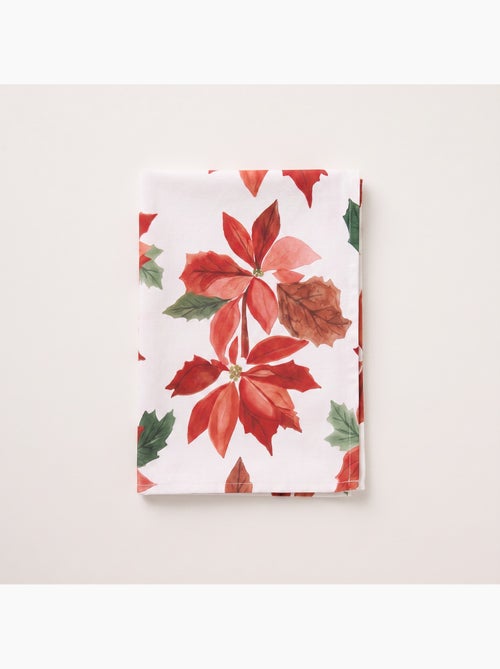 Nappe de noël imperméable avec imprimé poinsettia - gamusi. - Kiabi Nappe de noël imperméable avec imprimé poinsettia - gamusi. - Kiabi