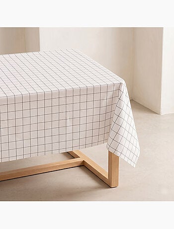 Nappe en coton à carreaux, fil teint en relief - Gamusi.