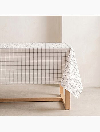 Nappe en coton à carreaux, fil teint en relief - Gamusi.