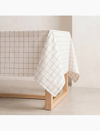 Nappe en coton à carreaux, fil teint en relief - Gamusi.