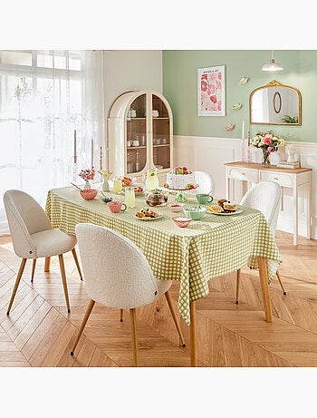 Nappe en coton fleur de rose