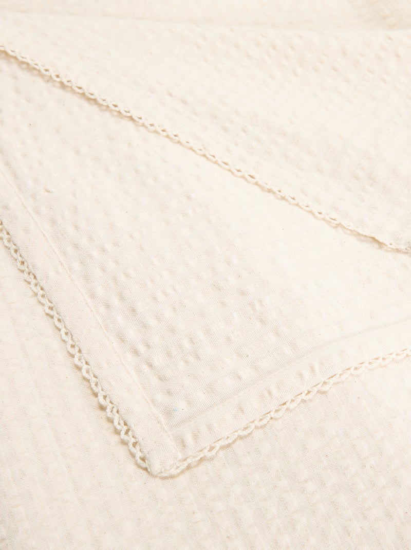 Nappe en tissu gaufré Beige - Kiabi