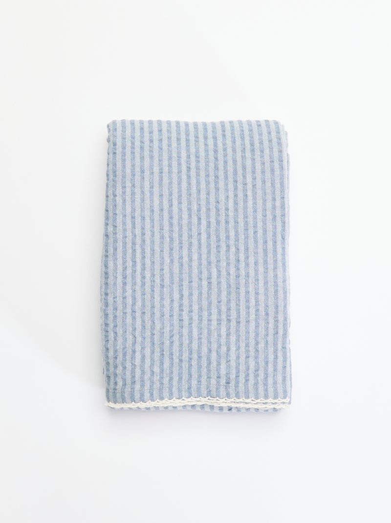 Nappe en tissu gaufré Bleu - Kiabi