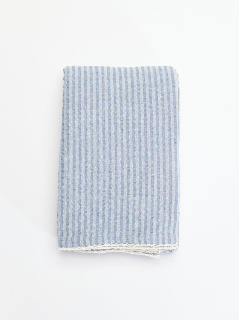 Nappe en tissu gaufré Bleu - Kiabi