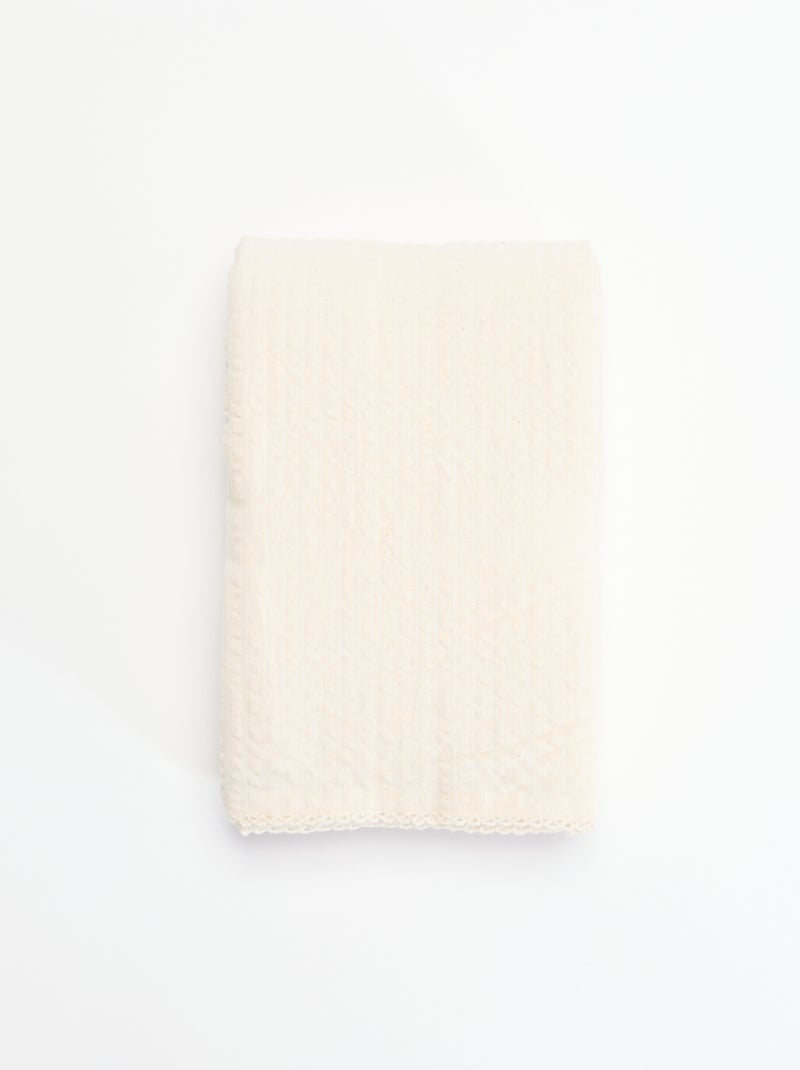 Nappe en tissu gaufré en seersucker Beige - Kiabi