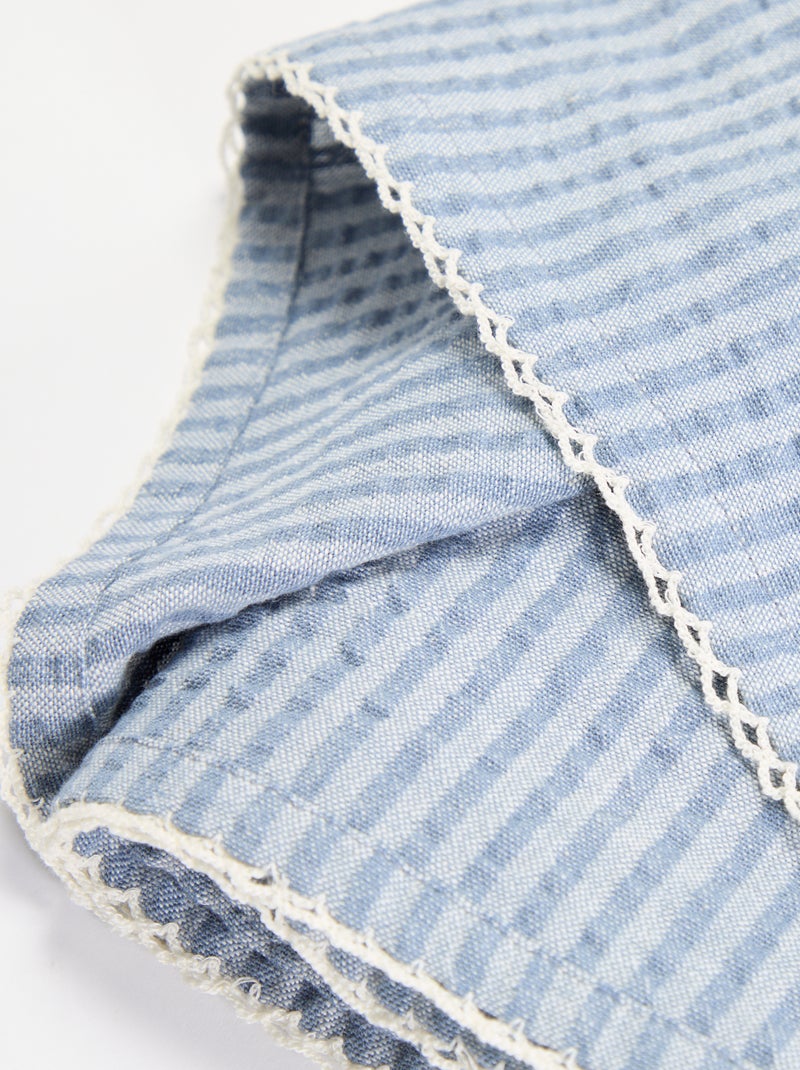 Nappe en tissu gaufré en seersucker Bleu - Kiabi