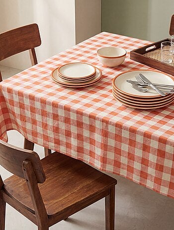 Nappe imprimé à carreaux 150 x 300 cm - Kiabi Home