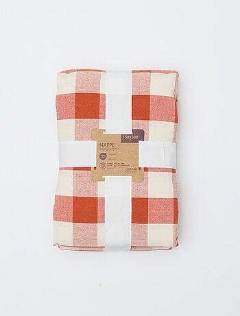 Nappe imprimé à carreaux 150 x 300 cm - Kiabi Home