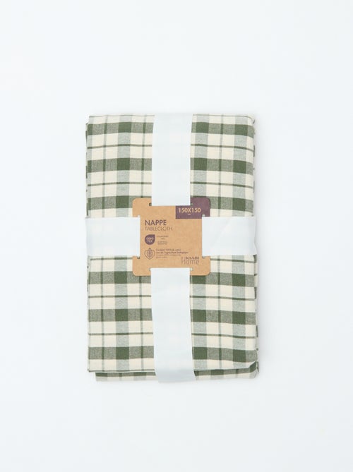 Nappe imprimée à carreaux 150 x 150 cm - Kiabi Home - Kiabi Nappe imprimée à carreaux 150 x 150 cm - Kiabi Home - Kiabi