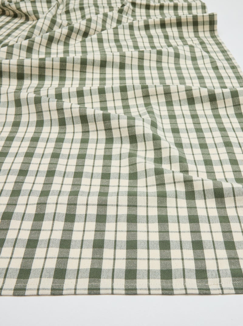 Nappe imprimée à carreaux 150 x 150 cm - Kiabi Home Kaki - Kiabi
