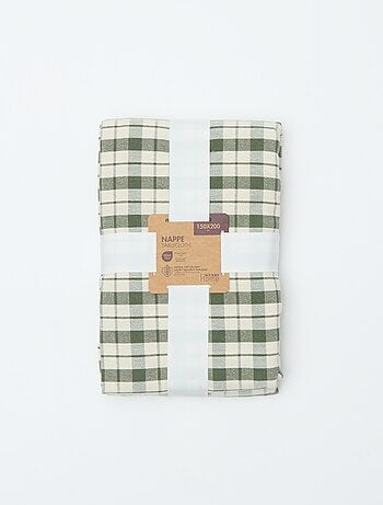 Nappe imprimée à carreaux 150 x 200 cm - Kiabi Home