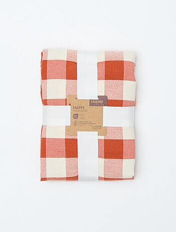 Nappe imprimée à carreaux 150 x 200 cm - Kiabi Home