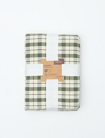 Nappe imprimée à carreaux 150 x 300 cm - Kiabi Home