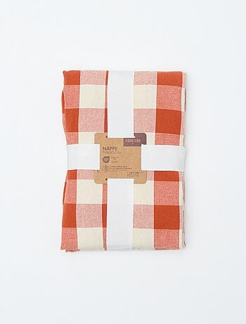 Nappe imprimée à carreaux (150x150 cm) - Kiabi Home