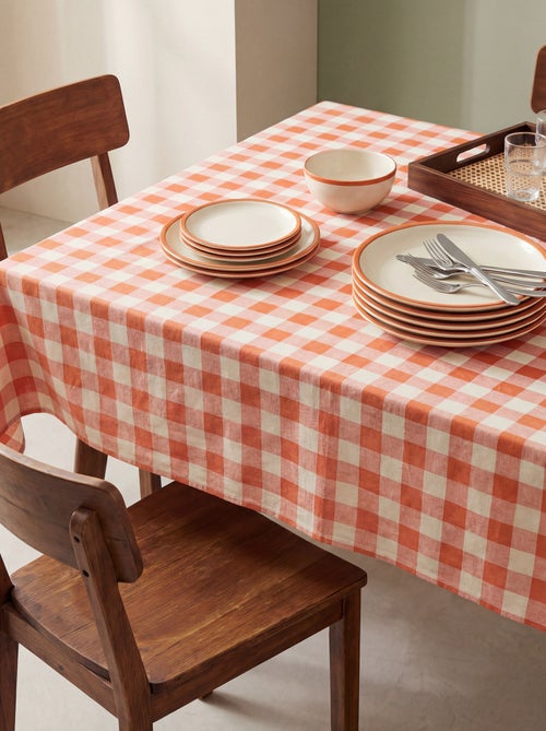 Nappe imprimée à carreaux (150x200 cm) - Kiabi Home - Kiabi