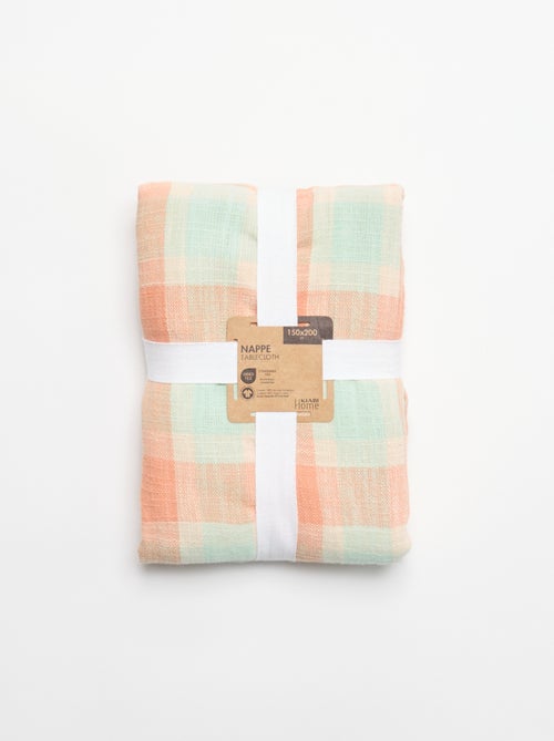 Nappe imprimée à carreaux - Kiabi