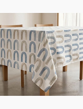 Nappe imprimée anti-taches style méditerranéen, motif Boho chic - Gamusi