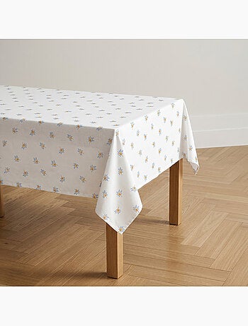 Nappe imprimée anti-taches style méditerranéen, motif floral - Gamusi