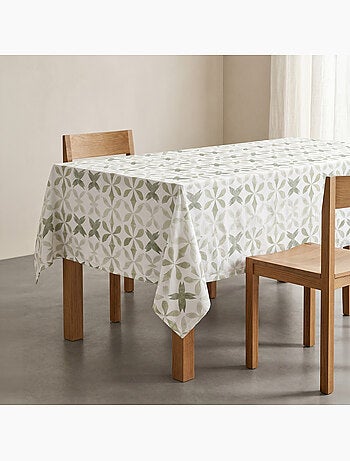 Nappe imprimée anti-taches style méditerranéen, motif géométrique - Gamusi