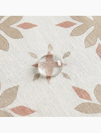 Nappe imprimée anti-taches style méditerranéen, motif géométrique floral - Gamusi