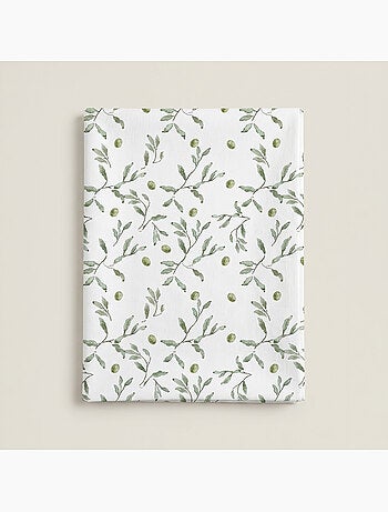 Nappe imprimée anti-taches style méditerranéen, motif olivier - Gamusi