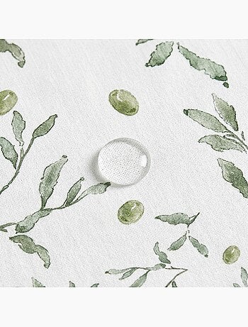 Nappe imprimée anti-taches style méditerranéen, motif olivier - Gamusi