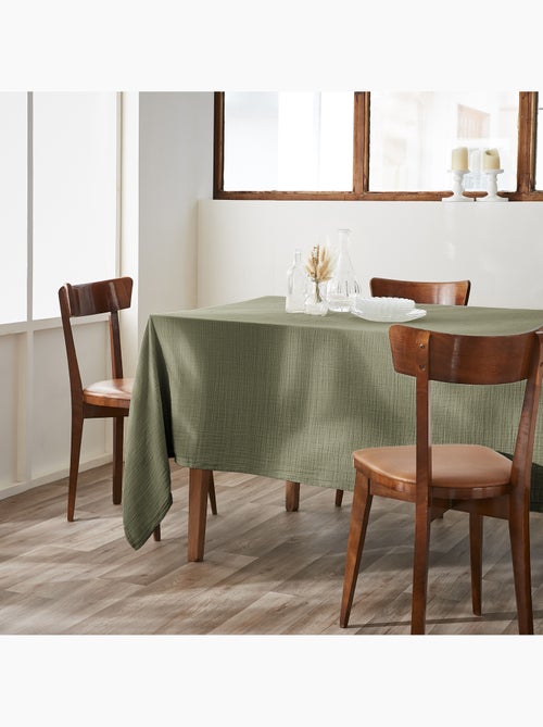 Nappe rectangle + 6 serviettes de table – double gaze de coton gaïa - Kiabi Nappe rectangle + 6 serviettes de table – double gaze de coton gaïa - Kiabi