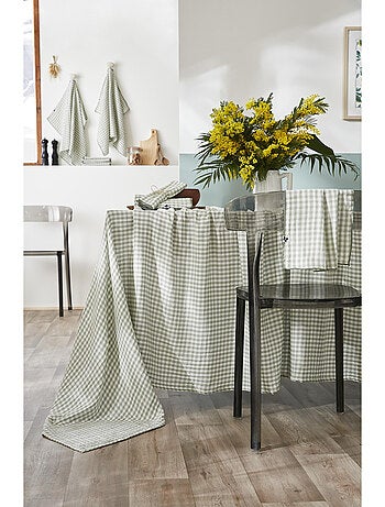 Nappe rectangulaire – double gaze de coton- carreaux vichy - vickie