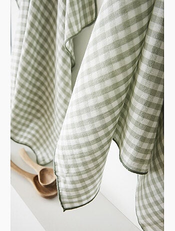 Nappe rectangulaire – double gaze de coton- carreaux vichy - vickie