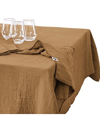 Nappe rectangulaire – double gaze de coton – gaïa