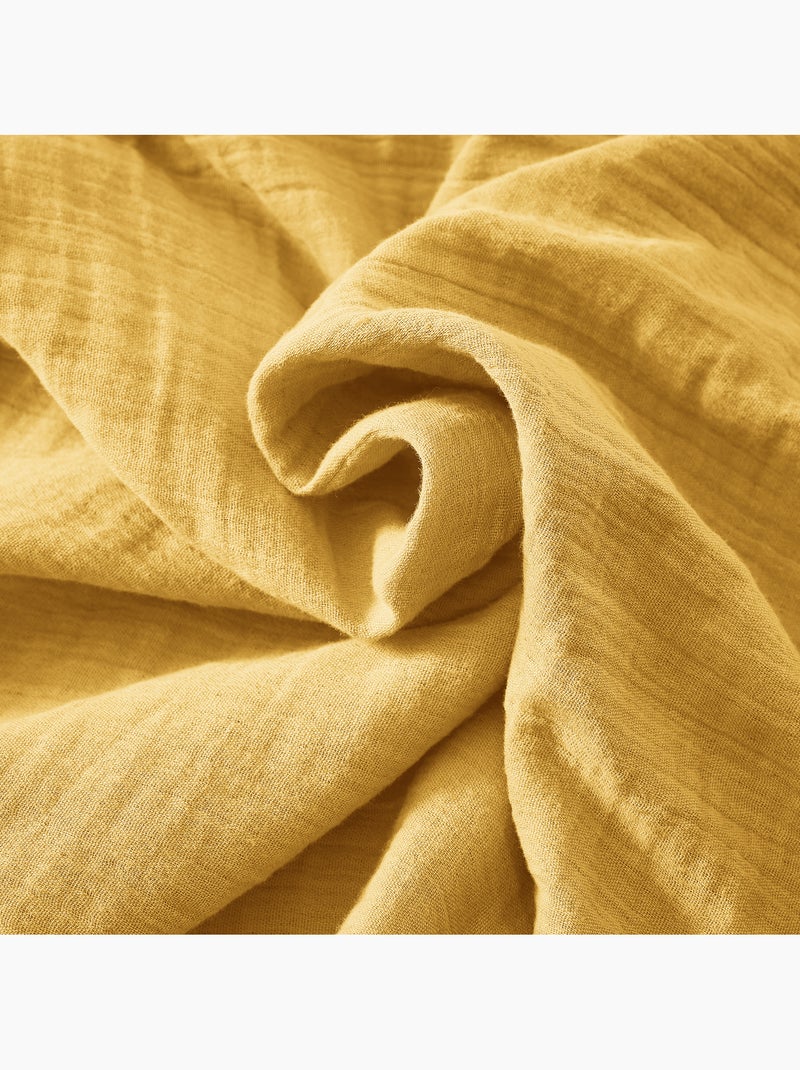 Nappe rectangulaire – double gaze de coton – gaïa Safran - Kiabi