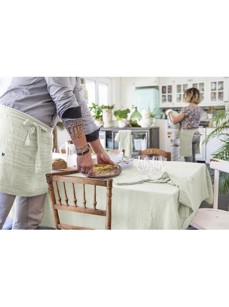 Nappe rectangulaire – double gaze de coton – gaïa Vert d'eau - Kiabi